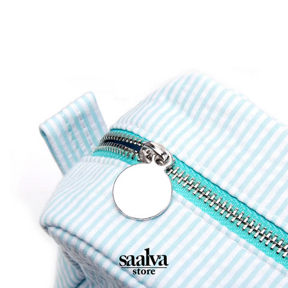 Sky Blue Custom Necessaire Zipper